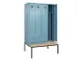 locker met bank,voor scheiding van kleding,HxBxD 2120x1200x815mm,4vak