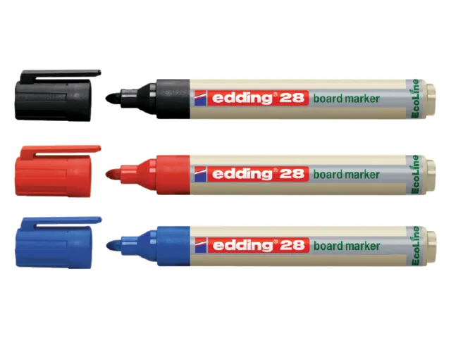 Viltstift Edding 28 Whiteboard EcoLine Rond Zwart 1.5-3mm