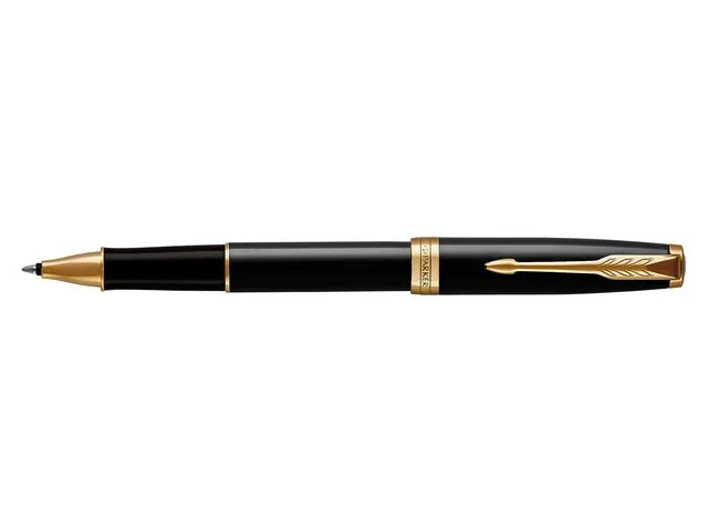 Rollerpen Parker Sonnet Black lacquer GT Fijn