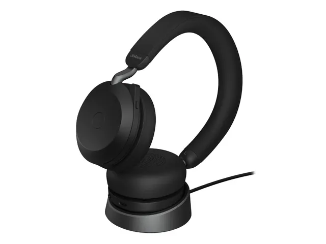 Jabra Evolve2 75 MS met laadstation Bluetooth headset USB-A zwart