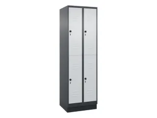 dubbeldekse locker,HxBxD 1950x600x500mm,2x2vak.,vak B 300mm - 1