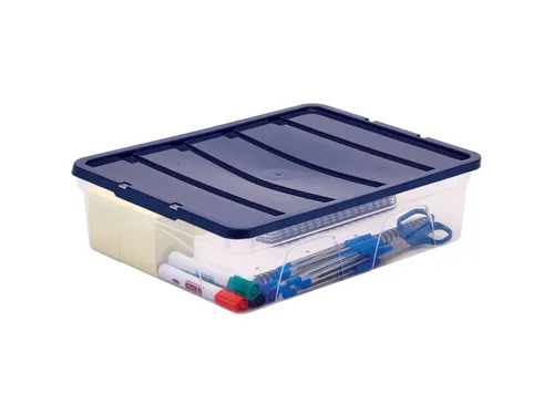 Opbergbox 12 Liter Transparant Blauw