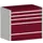 ladekast HxBxD 900x1050x650mm 5 laden romp Ral7035 front Ral3004 staal