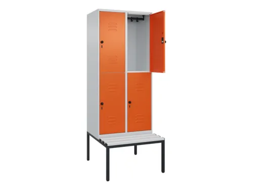Dubbeldekse dekenkist,HxBxD 2120x800x815mm,2x2vak.,vak B 400mm