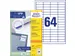 Etiquette Avery Zweckform 3667 48.5x16.9mm blanc 12800 pièces