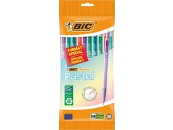 BicMatic pastel vulpotlood blister van 10 stuks assorti