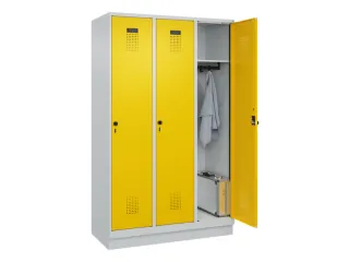 locker,HxBxD 1950x1200x500mm,3vak,vak B 400mm,draaigrendel,sokkel - 1