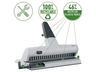 Perforator Leitz 5115 heavy duty 23-gaats 15vel zilver - 10
