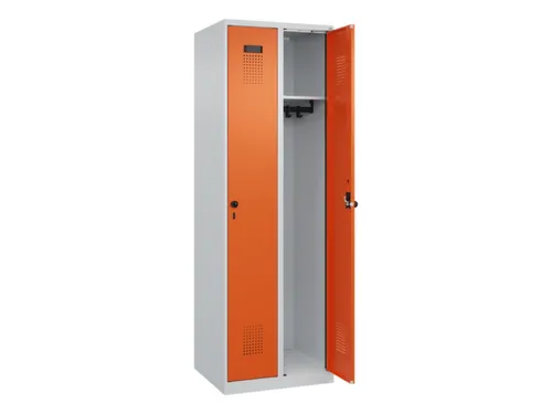 locker,HxBxD 1850x600x500mm,2vak,vak B 300mm,draaigrendel