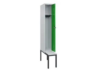 locker met bank,HxBxD 2120x300x815mm,1vak,vak B 300mm,draaigrendel - 1