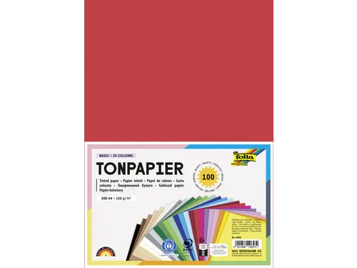 Knutselpapier Folia A4 100vel 25 kleuren