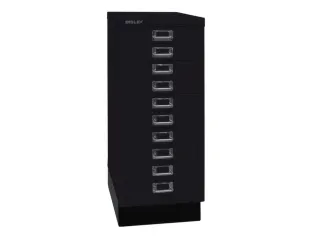 kantoor-ladekast HxBxD 670x279x380mm 10 laden romp + front zwart staal - 3