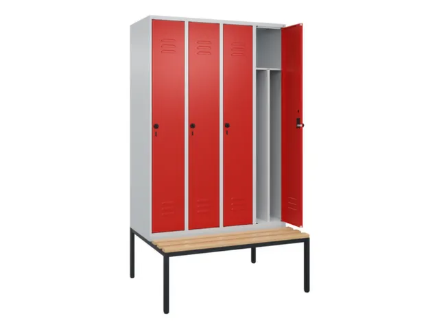 locker voor scheiding van kleding,HxBxD 2120x1200x815mm,4vak