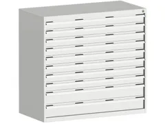 ladekast HxBxD 1200x1300x650mm 10laden zware lasten RAL7035