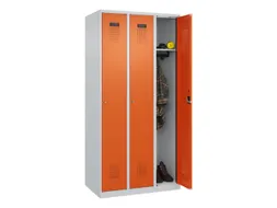 locker,HxBxD 1850x900x500mm,3vak,vak B 300mm,cil.-slot,staand op vloer