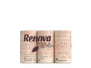 Renova Love & Action toiletpapier 2-laags 130 vel 9x12 rollen - 2
