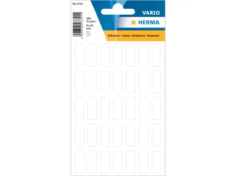 HERMA 3721 Universele etiketten 8x20mm Wit 280 stuks