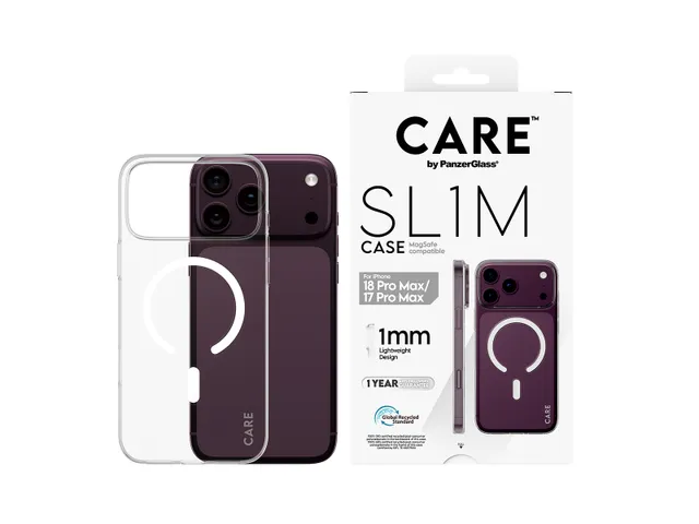 PanzerGlass CARE by SL1M Case Transparent w. MagSafe iPhone 18 P