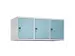 opzetkast,v. locker,3vak.,vak B 400mm,HxBxD 500x1200x500mm