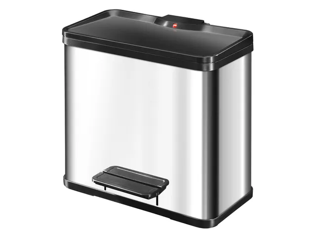 Gescheiden Afvalbak Öko Duo Plus 17 liter + 9 Liter RVS Zwart Hailo