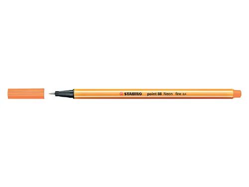 Fineliner STABILO point 88/054 neon oranje 0.4mm