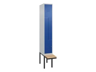Z-garderobekast,HxBxD 2120x300x815mm,2vak,vak B 300mm,cil.-slot - 1