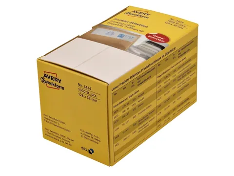 Frankeeretiket Avery Zweckform 3435 135x38mm 1000stuks