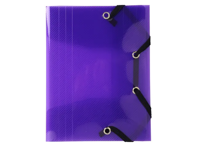 Elastomap 3-Kleps Polypropyleen Crystal Pocket Formaat 12x16cm Assorti