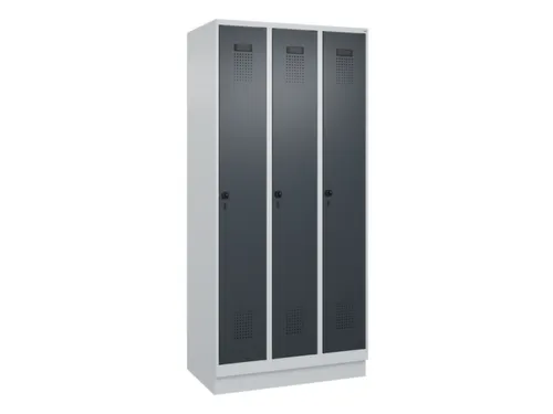 locker voor scheiding van kleding,HxBxD 1950x900x500mm,3vak