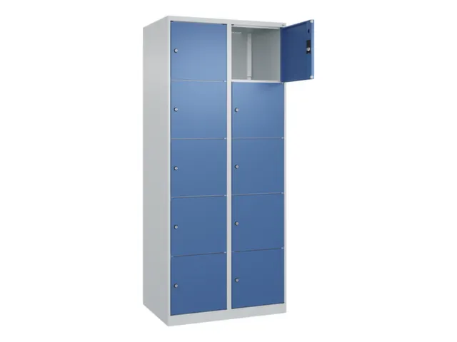 lockerkast,HxBxD 1850x800x500mm,2x5vakken,vak B 400mm,cil.-slot