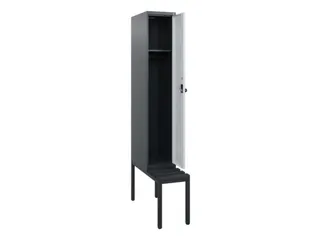 locker met bank,HxBxD 1950x300x815mm,1vak,vak B 300mm,draaigrendel - 1