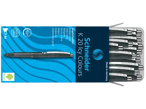 Balpen Schneider K20 Icy Colors Zwart Medium