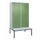 PBM-locker met bank,HxBxD 2120x1200x815mm,4vak,vak B 300mm,cil.-slot