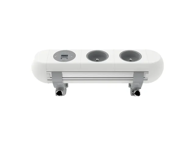 Bloc prise bureau FR/BE Power Polar chargeur USB TUF-R A+C 25W Blanc