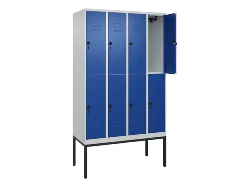 dubbeldekse locker,HxBxD 2120x1200x500mm,4x2vak.,vak B 300mm