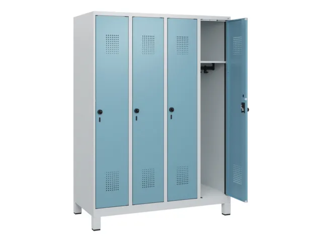 schoollocker,HxBxD 1630x1200x500mm,4vak,vak B 300mm,draaigrendel