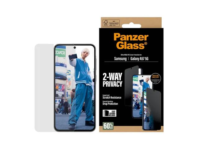 PanzerGlass Privacy Screen Protector UWF - Clear - Samsung Galaxy A57