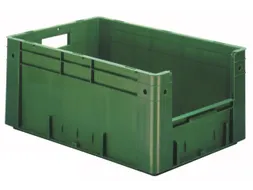 Euronorm Stapelkrat Groen 270x600x400mm 50l Gesloten Grijpopening