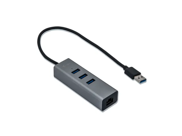 i-tec USB 3.0 Metal HUB 3-poorts + Gigabit Ethernet Adapter