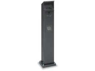 Combi-asbakstaander Vierkant Staal 2/5 liter 1150x180x150mm Antraciet - 1