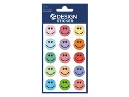 Glossy etiket Z-design Smiley , pakje à 1 vel