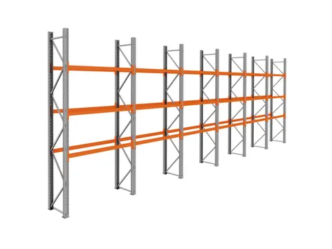 palletstelling,basis+5xaanbouw,HxBxD 3990x11650x750mm,vakl. 3000kg