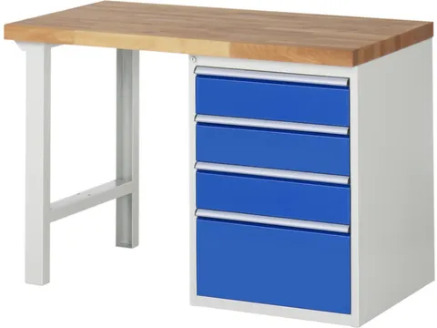 werkbank,HxBxD 890x1250x700mm,beukblad,draagverm. 750kg