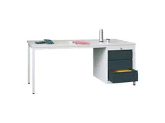 Bureau De Prestige Hxlxp 720X1700X800Mm 3Tiroirs À Droite Ral7035 Fa