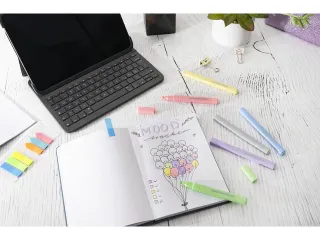 Markeerstift Eberhard Faber Pastel 6st. vierkant in etui - 4
