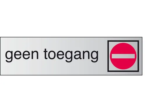 Infobord pictogram geen toegang 165x44mm
