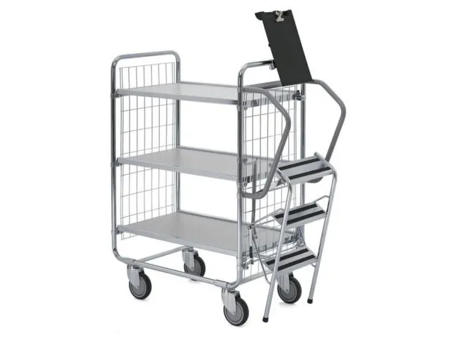 ladderwagen,draagverm. 200kg,3etage(s),laadvl. LxB 620x425mm,houtetage