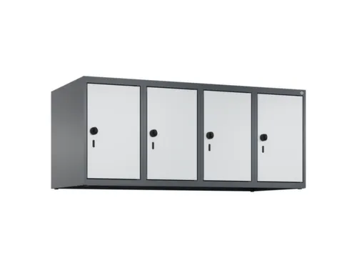 opzetkast,v. locker,4vak.,vak B 300mm,HxBxD 500x1200x500mm,vleugeldeur
