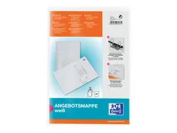 Offertemap Oxford A4 met insteektas 2 kleppen 0.5mm PP wit