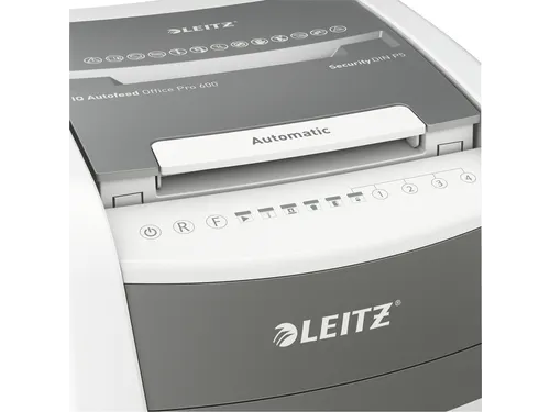 Papiervernietiger Leitz IQ Auto+ Office Pro 600 P5 snippers 2x15mm